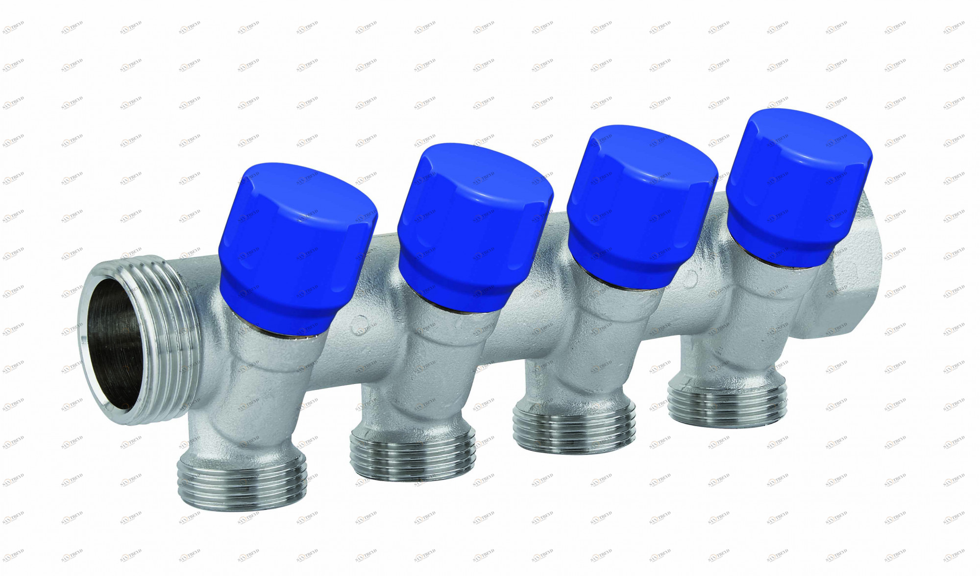 Carlo Poletti C324N12TB Коллектор сборный с регулировочным клапаном. 3 ответвления, межосевое расстояние 35 мм 