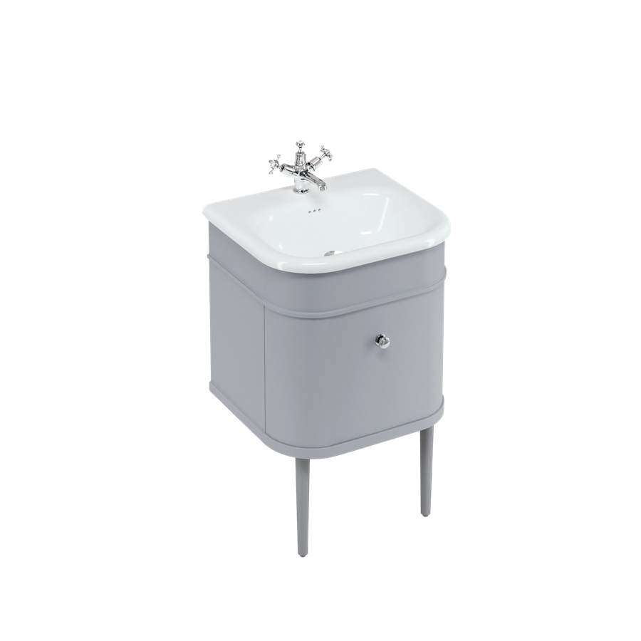 Burlington Chalfont Chalfont 550мм Тумбочка с одним выдвижным ящиком - Классический серый без ног (настенный) CH55G  - Вид №1