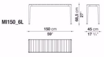 B&B Italia Outdoor Прямоугольная садовая консоль из алюминия и дерева Mirto outdoor sun-id-1508468 - Вид №2