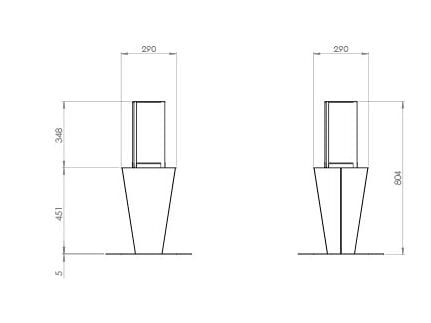 Стеклянный журнальный столик для каминов на биоэтаноле bioKamino OLYMPUS ARCH-00121083 - Вид №2