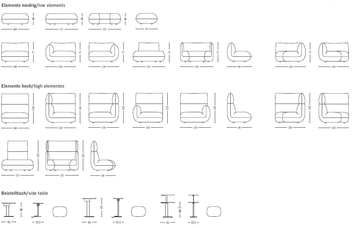 Модульный тканевый диван COR Jalis ARCH-00062648 - Вид №6