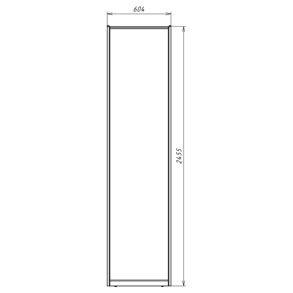 Дверь-купе KONSENSA 244.5x60.4 см МДФ цвет бетон профиль черный 89443966 STLM-2164913  - Вид №10