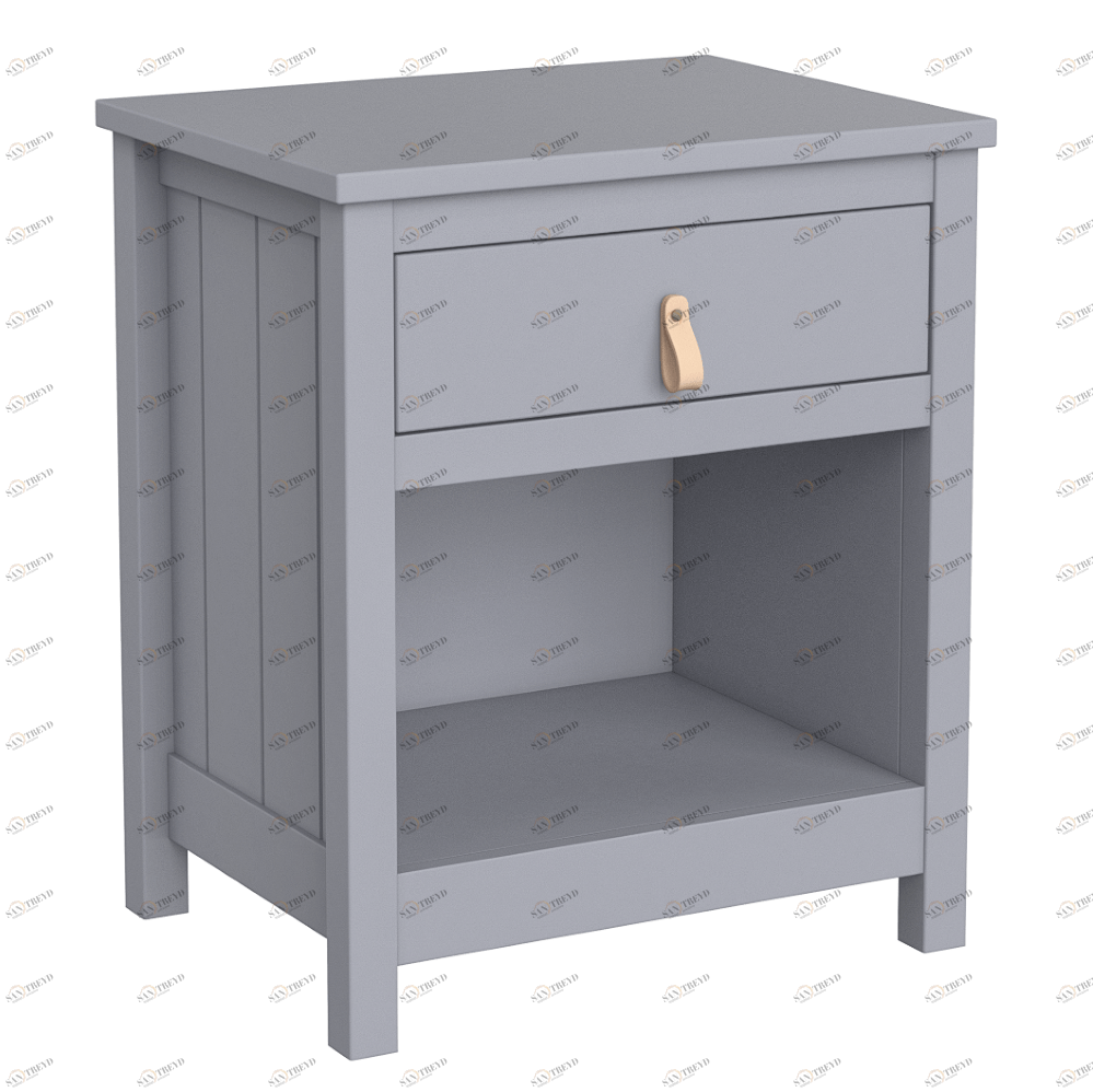 Прикроватная тумбочка серая Wood ELLIPSE ELLIPSE WOOD 00-3951338 Серый Santreyd 
