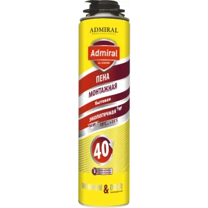 Пена монтажная бытовая Admiral 40 выход пены 35 л всесезонная 400 мл 89380812 STLM-2107188