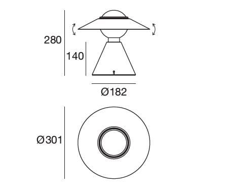 EPDM и алюминиевая светодиодная настольная лампа Stilnovo Fante ARCH-00020861 - Вид №5