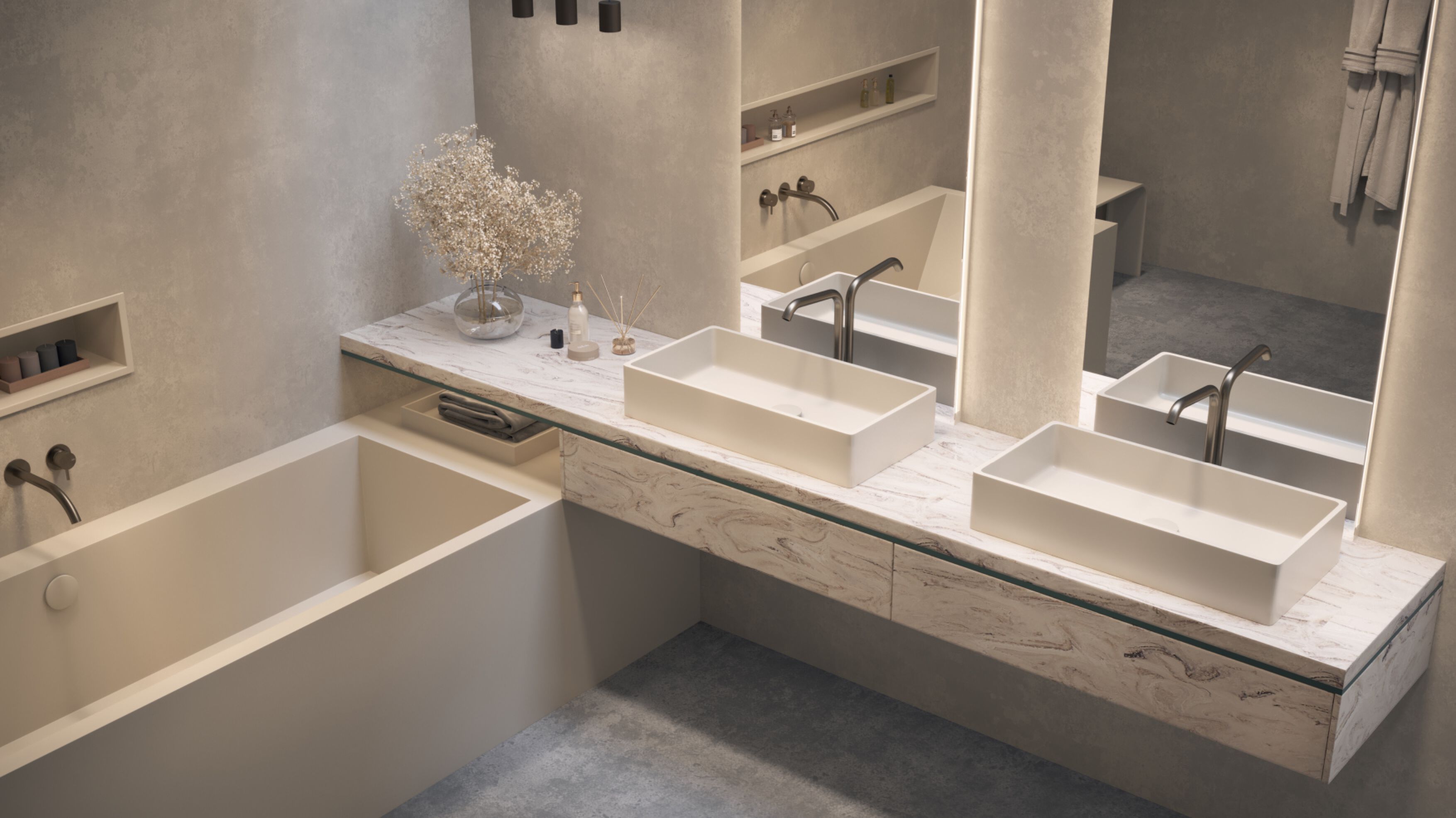 Мебель для ванной комнаты Corian® Acquapazza чистый ARCH-00074026 - Вид №5