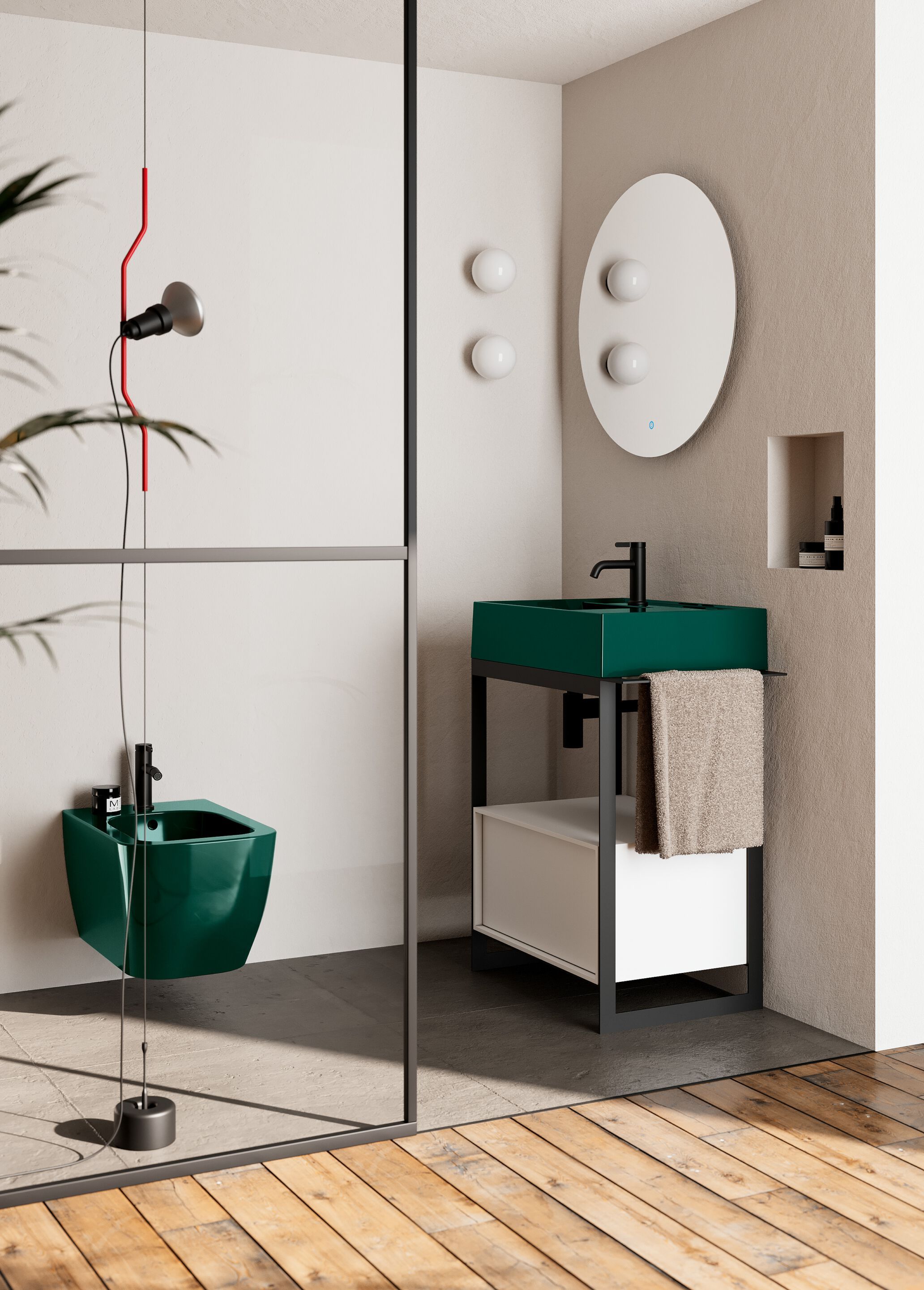 Металлический умывальник с держателем для полотенец Scarabeo Ceramiche ARCH-00025641 - Вид №8