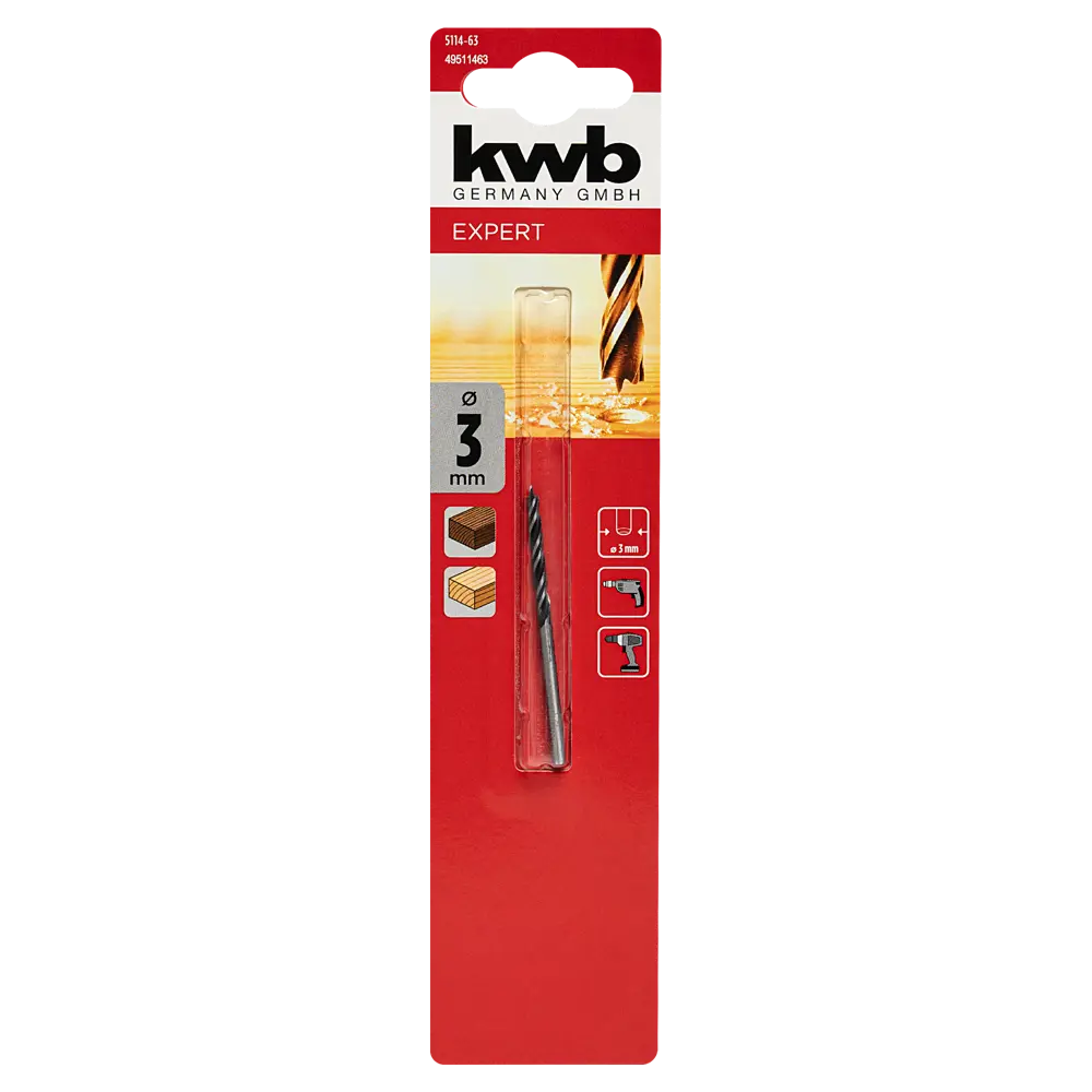 Сверло спиральное по дереву KWB 5114-63 3x61 мм 89445612 STLM-2211211  - Вид №3