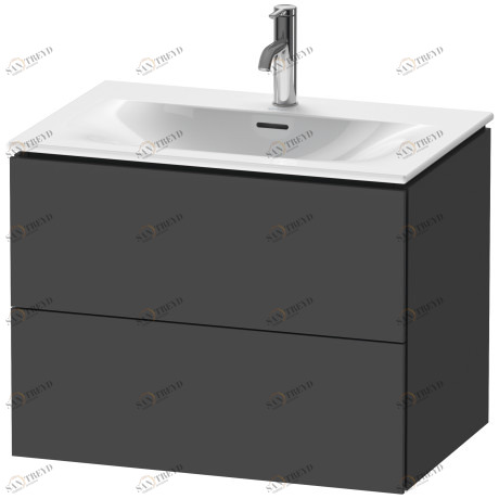 LC630604949 L-Cube Тумбочка подвесная Графит матовый, декор Duravit