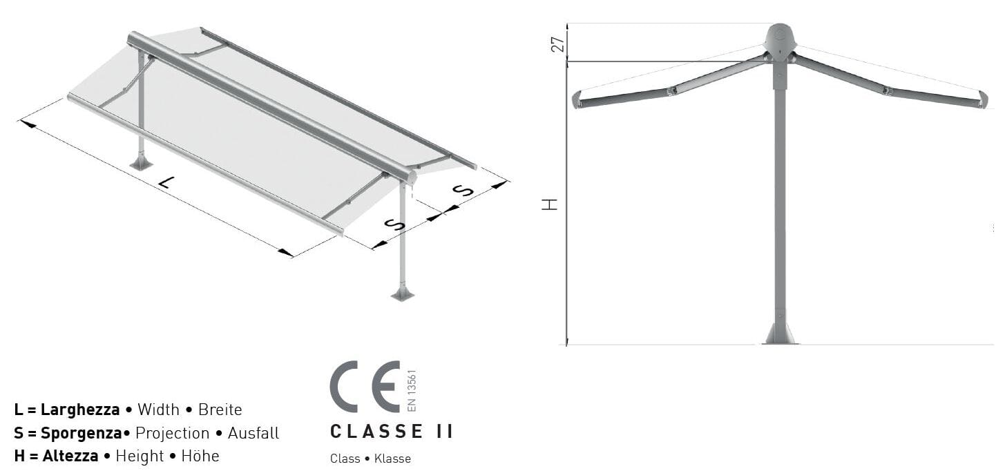 Беседка с наклонной крышей Gaviota GEMINI ARCH-00096753 - Вид №2