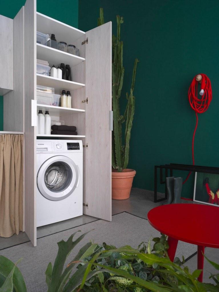 Ideagroup Шкаф для стирки из меламина с раковиной для стиральной машины Kandy sun-id-1362200 - Вид №5