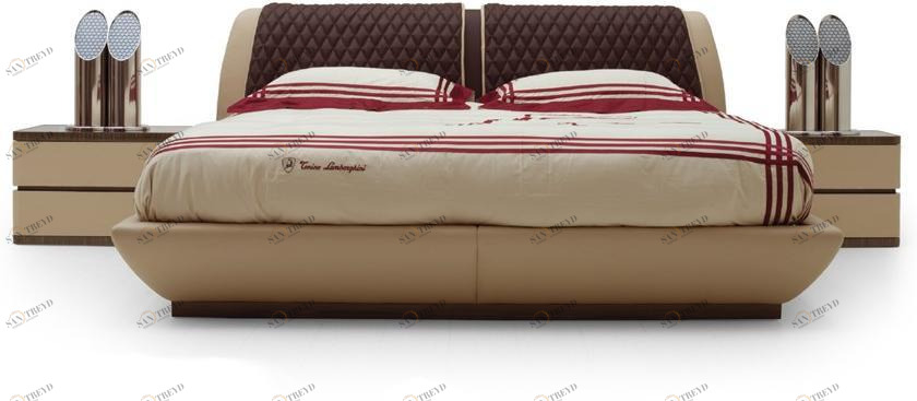 Tonino Lamborghini Casa Двуспальная кровать с обивкой из оленьей кожи Banus sun-id-1349057