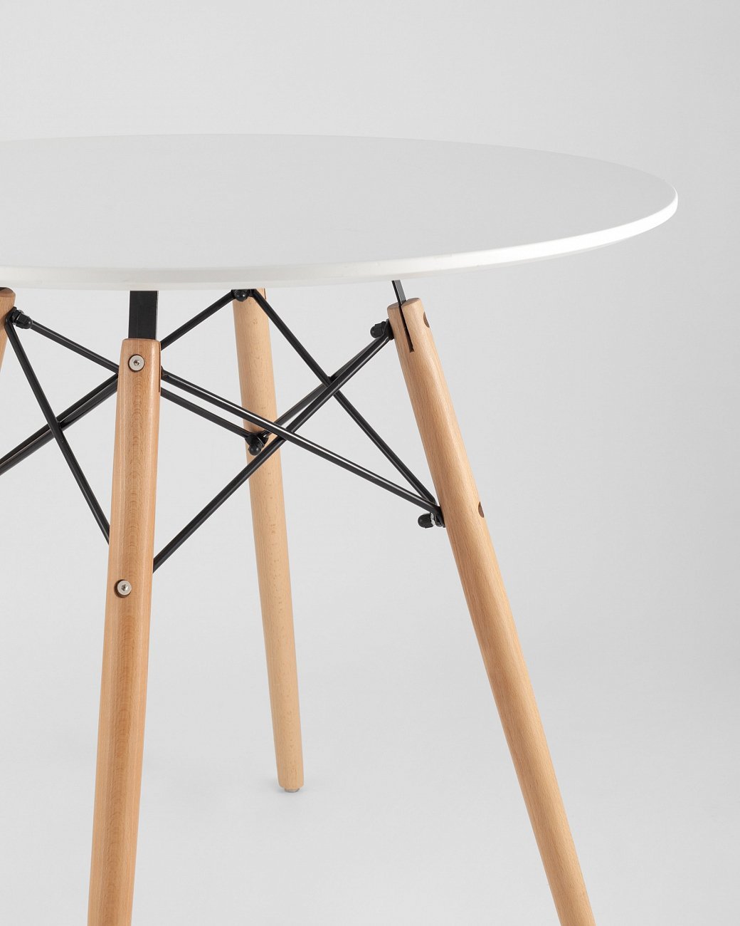 Стол обеденный круглый белый D 80 см DSW EAMES EAMES DSW 00-3958823 Белый  - Вид №4