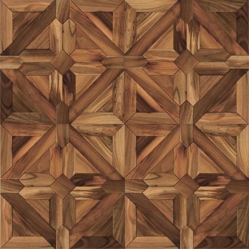 Модульный паркет Da Vinci Инженерный модульный паркет из ореха Селена Орех Европейский (Грецкий) Натур (Гладкая) 557х557 мм 2600600096 - Вид №1