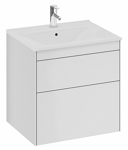 47445 Напольный шкаф IFO Sense для тонкой умывальника с двумя ящиками, Ш = 900 мм, Ш1 = 910 мм, белый - Вид №2