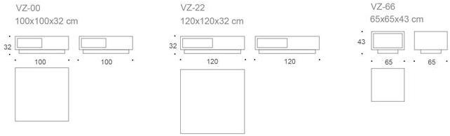 Kendo Mobiliario Низкий квадратный журнальный столик с журнальной полкой sun-id-1375706 - Вид №6