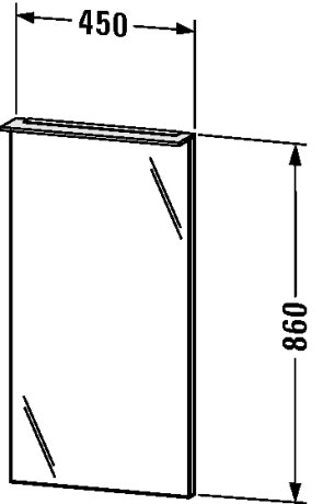 XL749007272 X-Large Зеркало с подсветкой Дуб брашированный, натуральный шпон Duravit - Вид №1