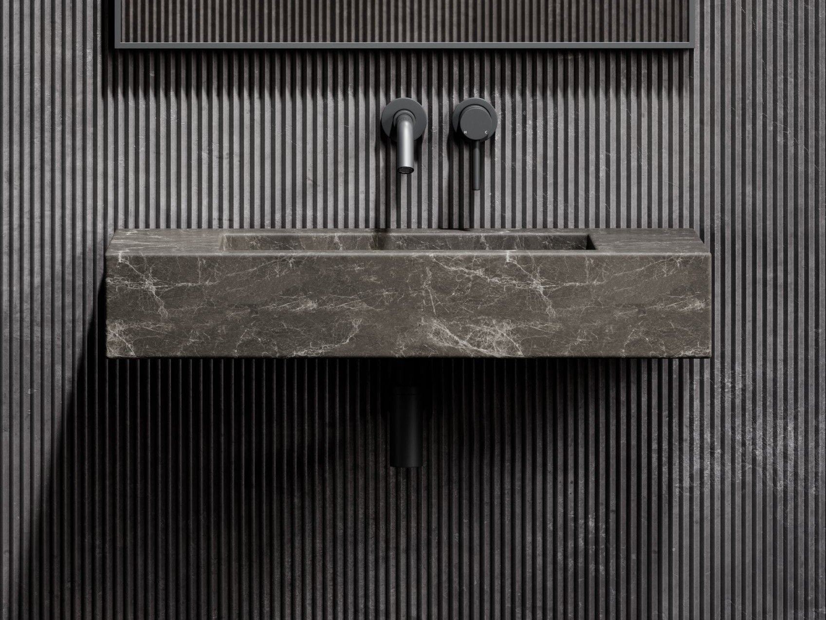 Мраморная прямоугольная подвесная раковина LUSSO CAPRI ARCH-00138942