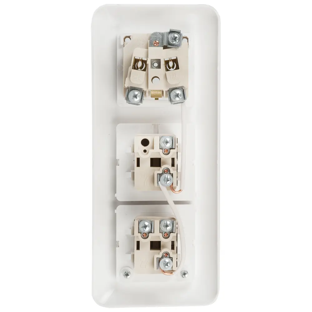 Блок с розеткой Прима 3 клавиши шторки цвет белый 18189534 STLM-2077232 Schneider Electric - Вид №3