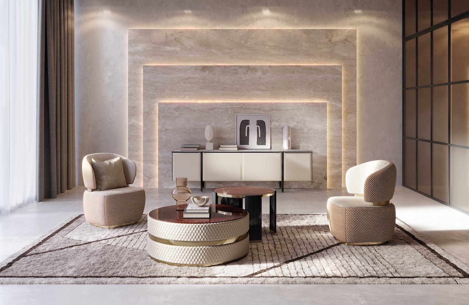 Низкая ткань круглый журнальный столик Capital Collection COOKIE ARCH-00053920 - Вид №1