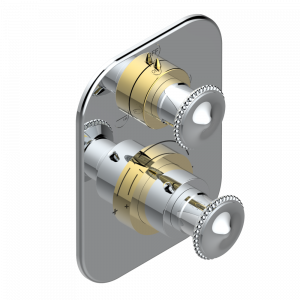 G31-5500BE Ручка регулировки и маховик 2-канального переключателя для термостатического смесителя арт. 5500AE Thg-paris Cygne Хром/золото