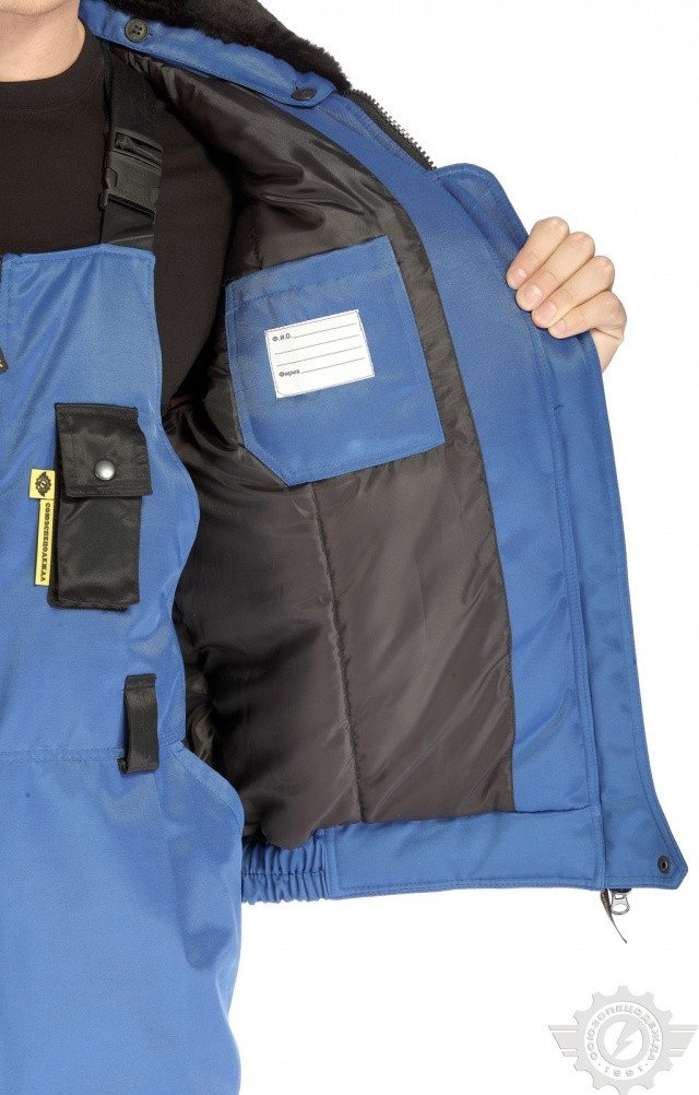 64891 Костюм "Профессионал" зимний василек-черный с СВП  Зимняя спецодежда  размер 52-54/170-176  - Вид №19
