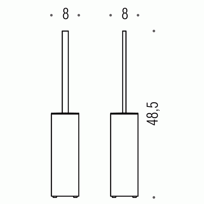 B1626 Ёршик напольный из ABS-пластика COLOMBO LOOK Colombo Design - Вид №1