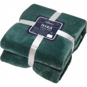 84378935 Плед 180x200 см фланель зелёный Jimena