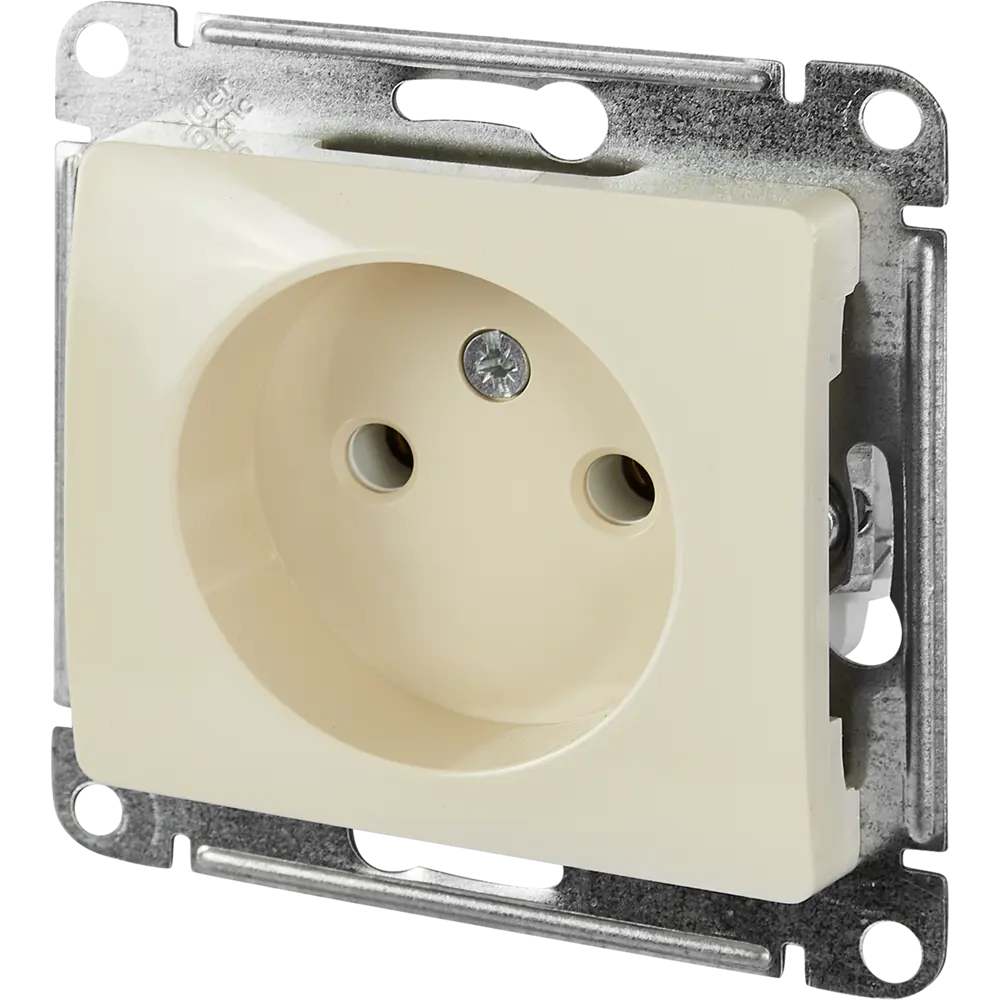 Розетка Schneider Electric Glossa без заземления в бежевом исполнении 86710189 STLM-0070805 - Вид №1