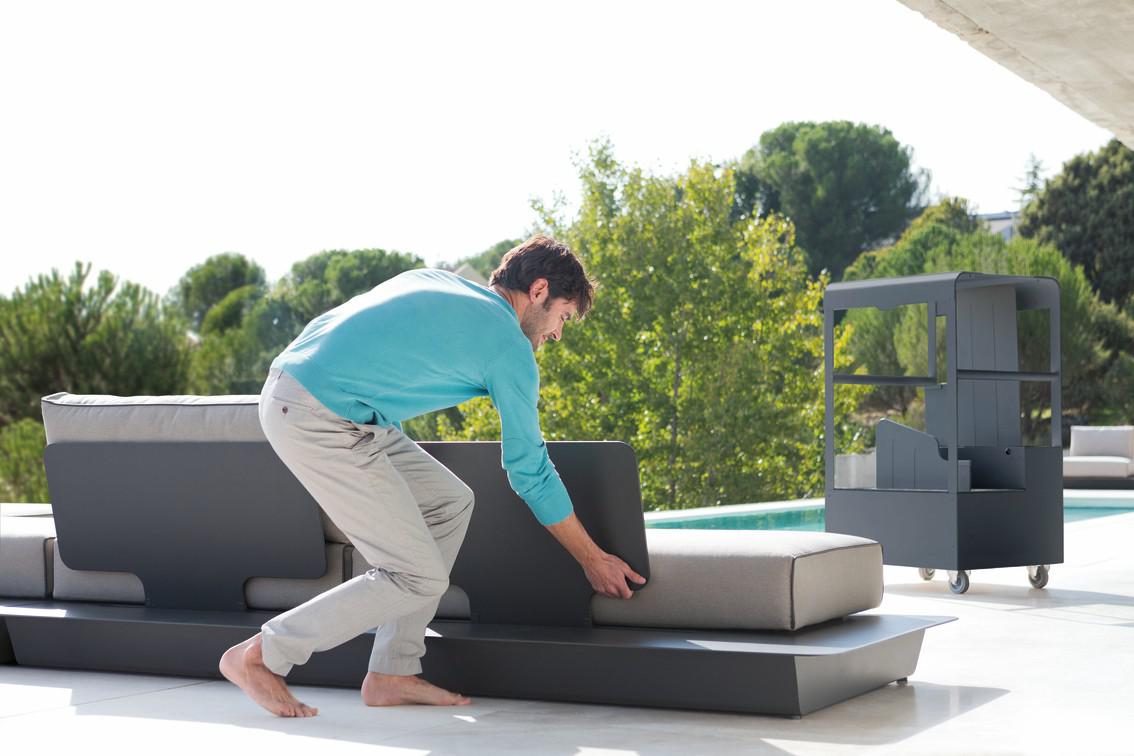 MNST369 Concept 1 белый столешница из дерева iroko Manutti Air - Вид №19