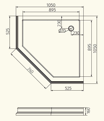 Поддон душевой MIGLIORE Diadema 24482, белый sun-id-685199 - Вид №3