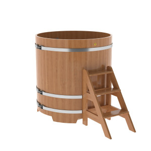 1285 Купель круглая из дуба d=1,17х1,2 натуральная Alyarus