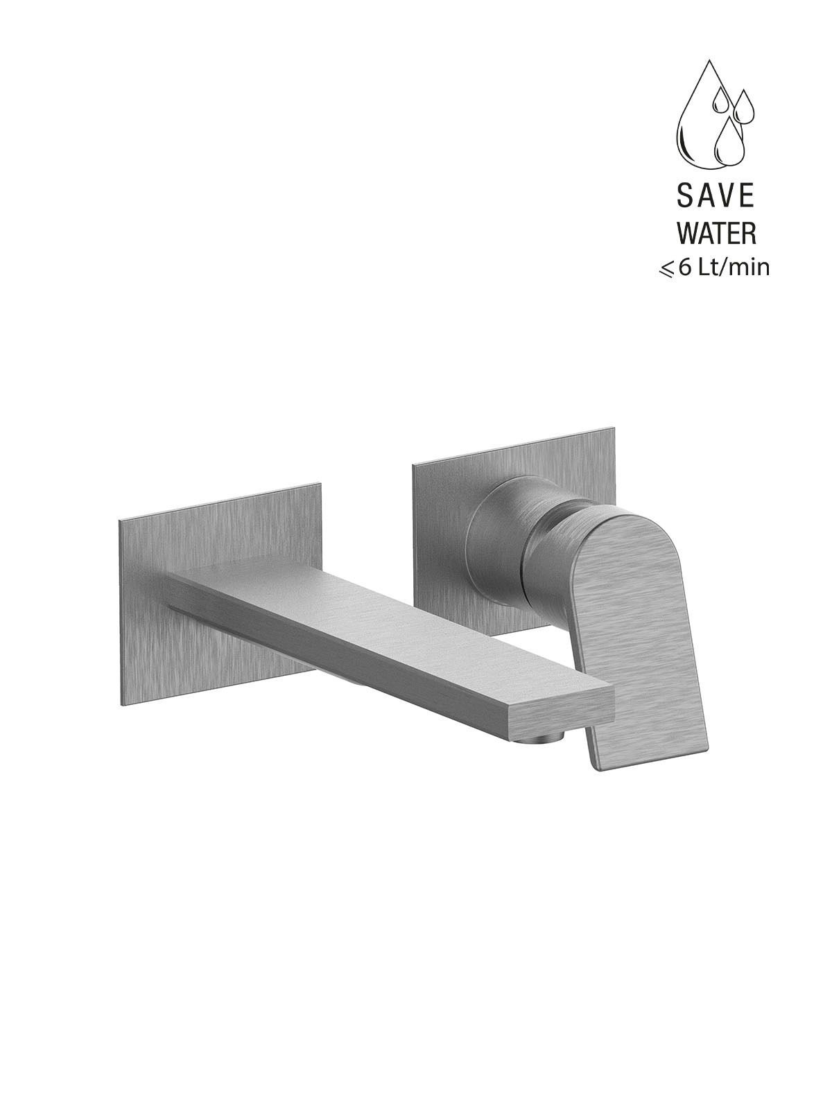 Настенный смеситель для раковины с ограничителем расхода без слива Rubinetterie Frattini Gintonic ARCH-00023555 - Вид №14