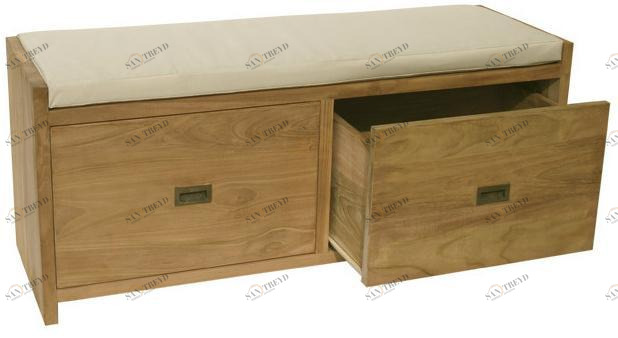 Il Giardino di Legno Садовый ящик для хранения / садовая скамейка из тика Emily 843