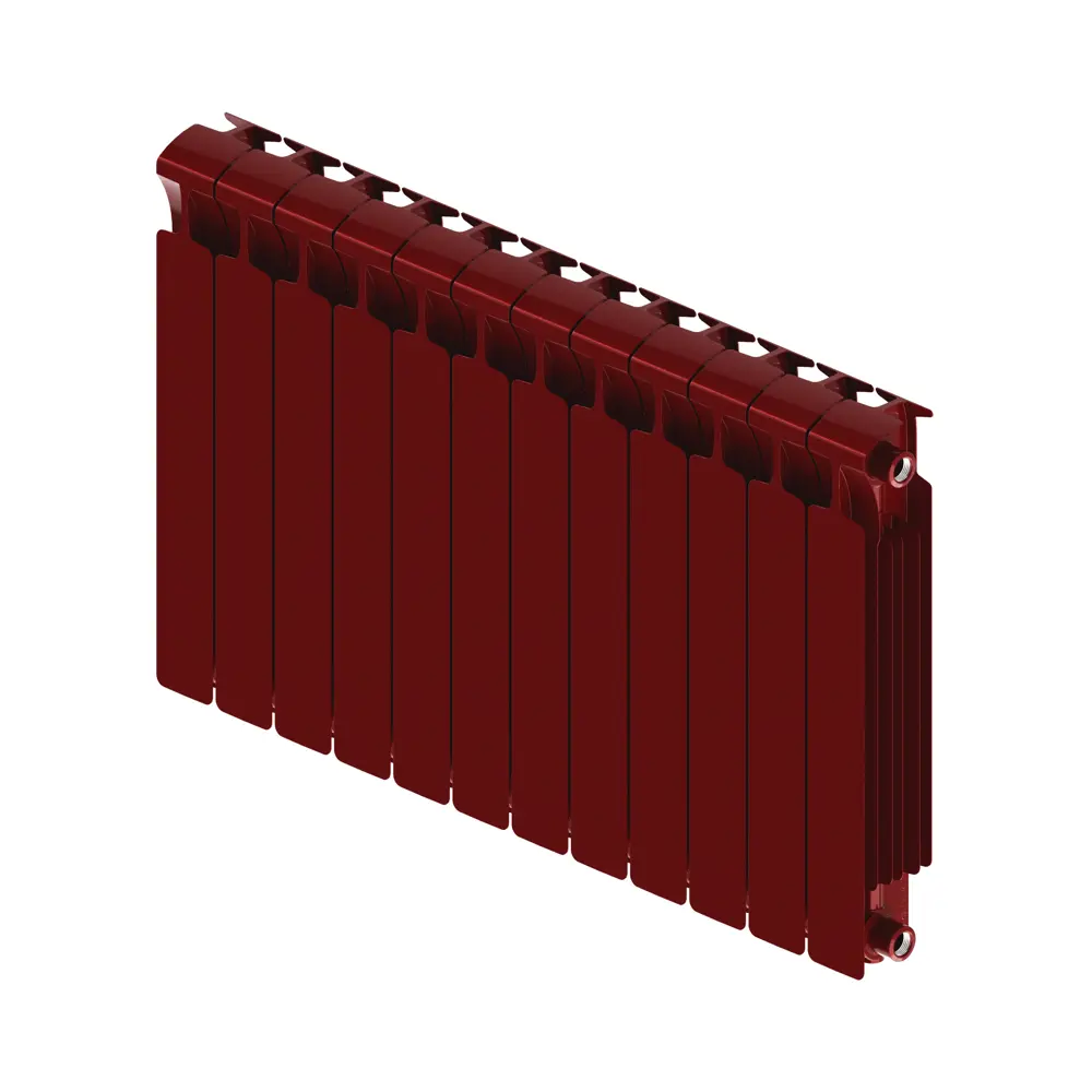 Радиатор секционный Rifar Monolit M50012RAL3011 500/100 12 секций боковое подключение биметалл бордо 82560814 STLM-2039460 - Вид №1