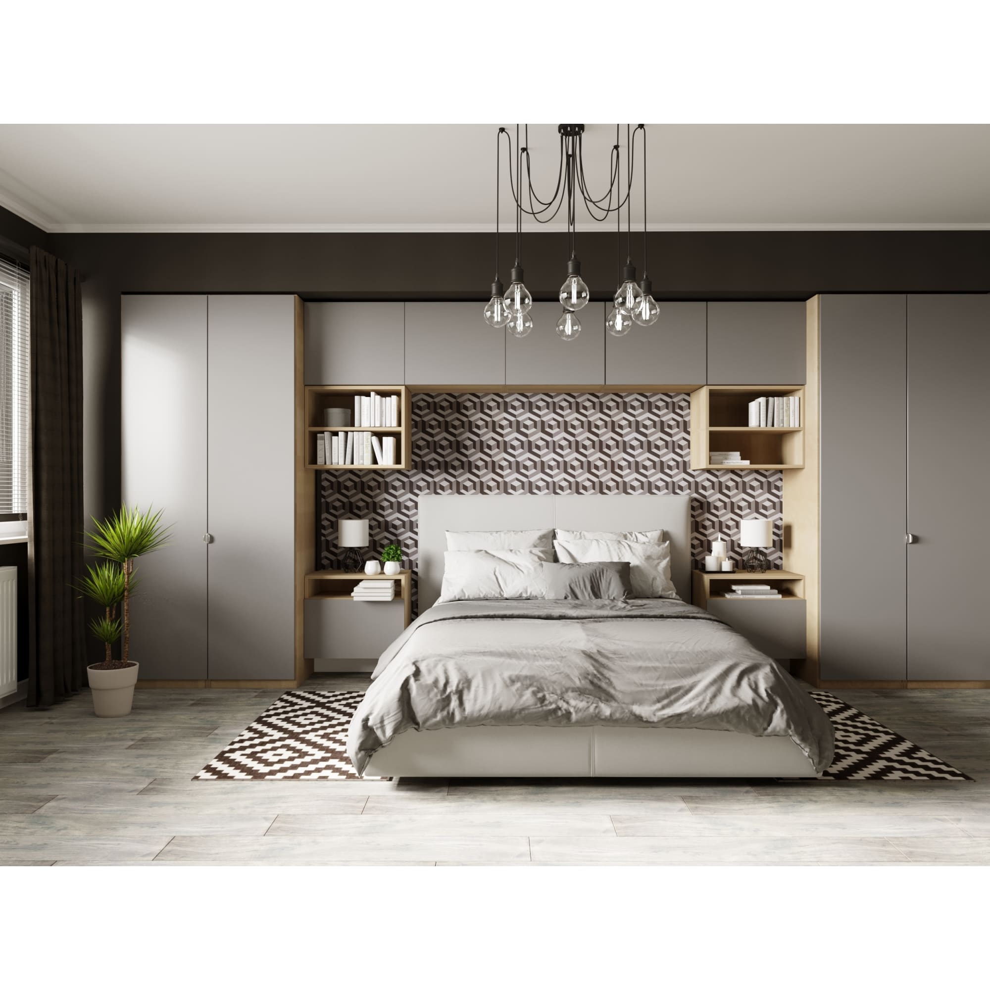 81965218 Дверь для шкафа МФ 50,8x59.6x1.6 см цвет графит Lion Santreyd  - Вид №3