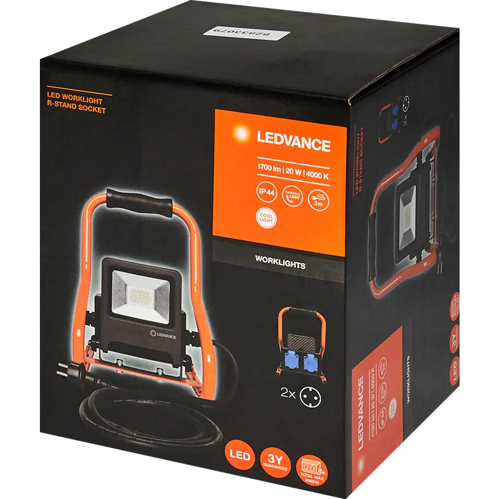 Прожектор светодиодный уличный Ledvance Work Light 20 Вт 4000K IP44 переносной, нейтральный белый свет 82833079 STLM-2182769  - Вид №5