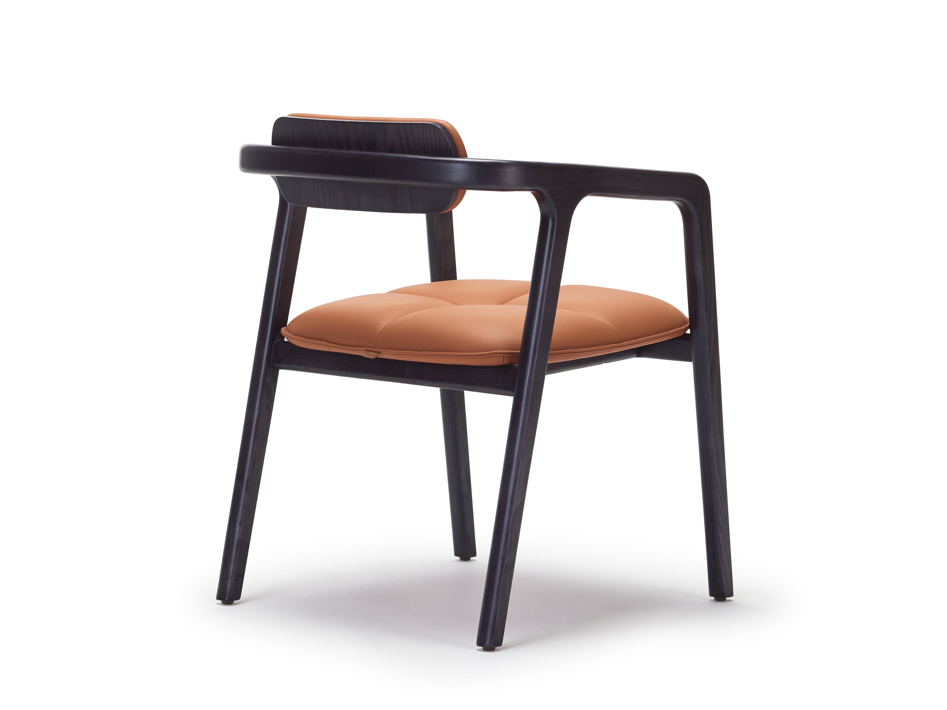 Стул из кожи и ясеня с подлокотниками Papell Design гостиница ARCH-00114405 - Вид №6