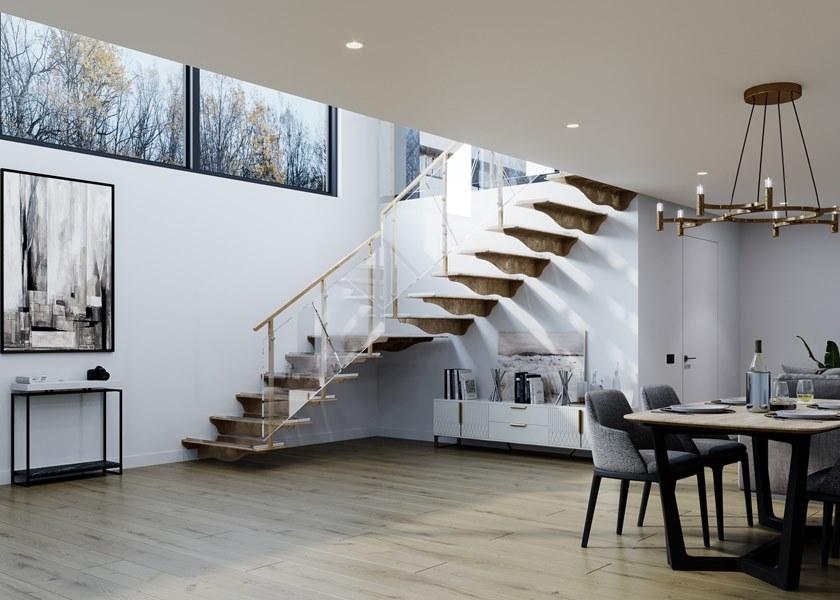 Siller Treppen Г-образная консольная лестница из стали Cubus sun-id-1354310 - Вид №1