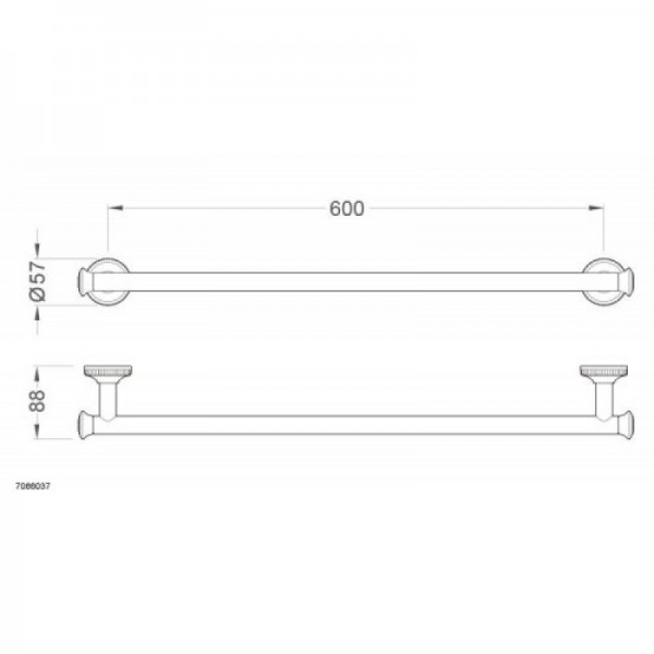 Полотенцедержатель одинарный 60 см Schein Superior 7066037 sun-id-562000 - Вид №2