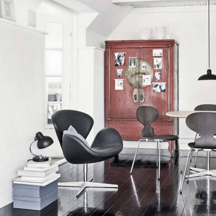 Кресло дизайнерское красное Arne Jacobsen SOHO DESIGN ДИЗАЙНЕРСКИЕ, SWAN 131544 Красный  - Вид №8