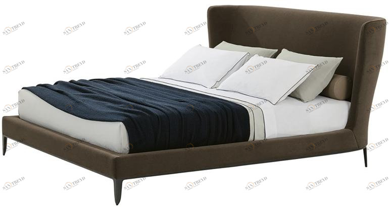 Poliform Двуспальная кровать из ткани Gentleman sun-id-1422202