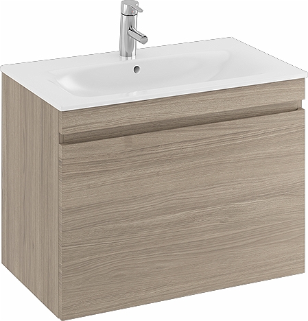 42382 IFO Renova Плоская тумба для тонкой раковины, с ящиком и внутренним ящиком, W = 538 мм, W1 = 550 мм, вяз, пленка  - Вид №11