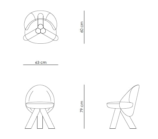 Мягкий стул из ткани Enne BOO ARCH-00132289 - Вид №4