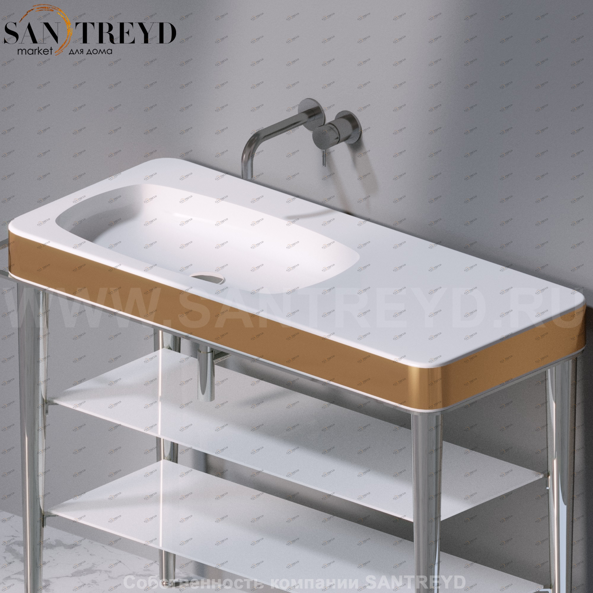 L130250 Накладная раковина на столешницу  прямоугольная A. e T. Italia FUSION AeT ITALIA