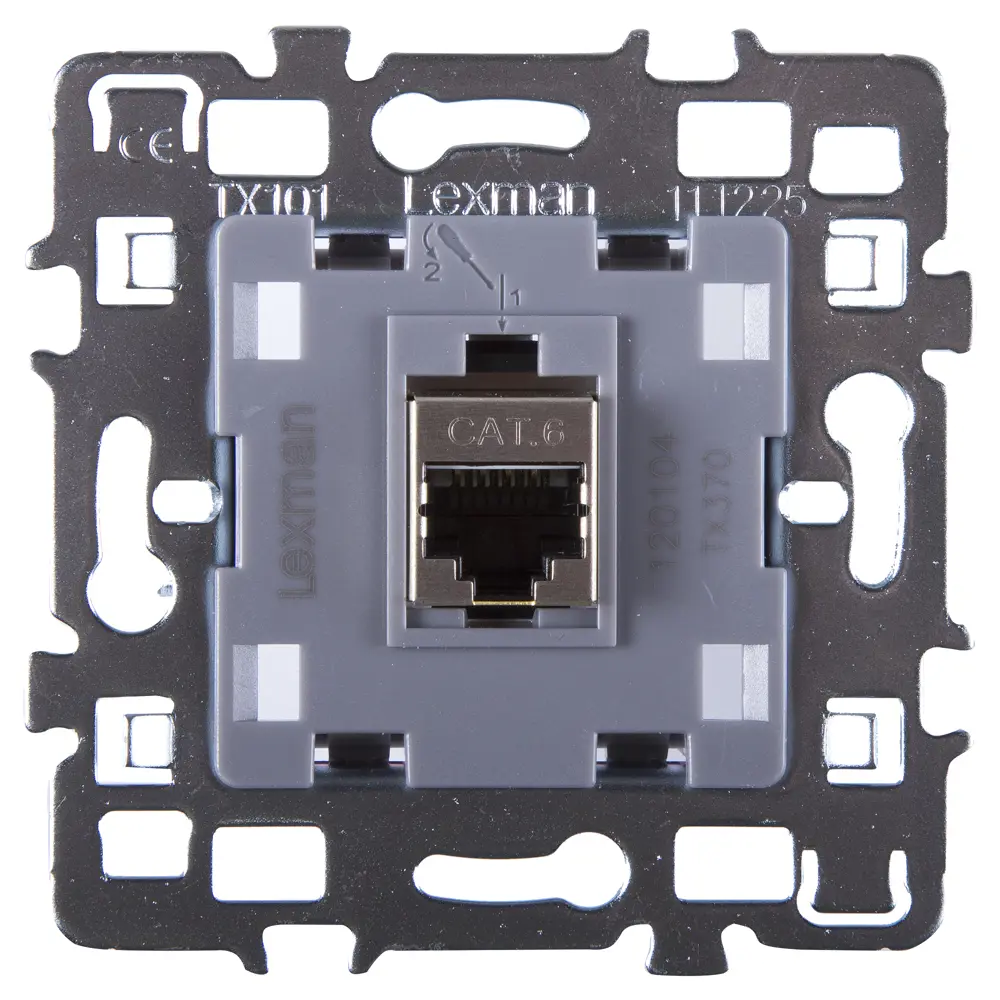 Телефонная розетка встраиваемая Lexman Cosy RJ11, цвет серый 13453439 STLM-2085466