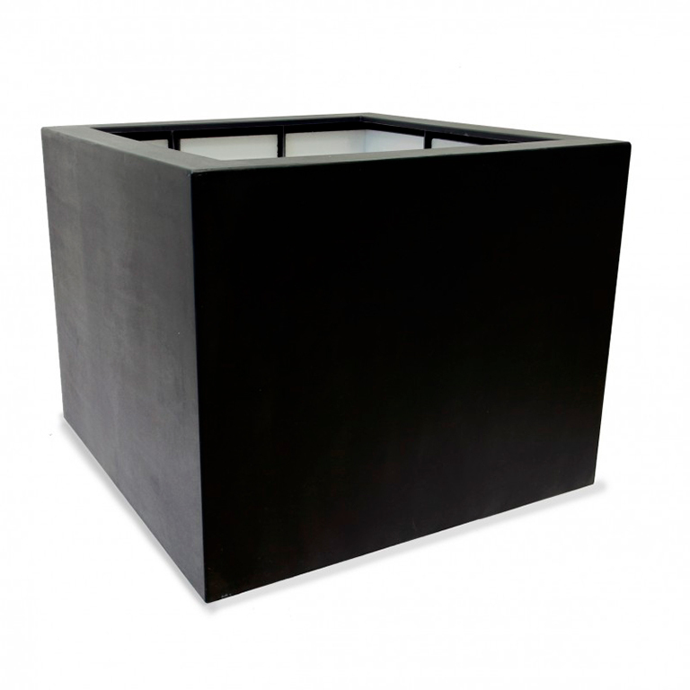 Вазон Кашпо коллекции "Ардена" D-01-49 120/120/80 RAL7021 ГеоПластБорд