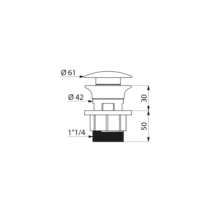 581000 Донный клапан Вкл/Выкл DELABIE  - Вид №1