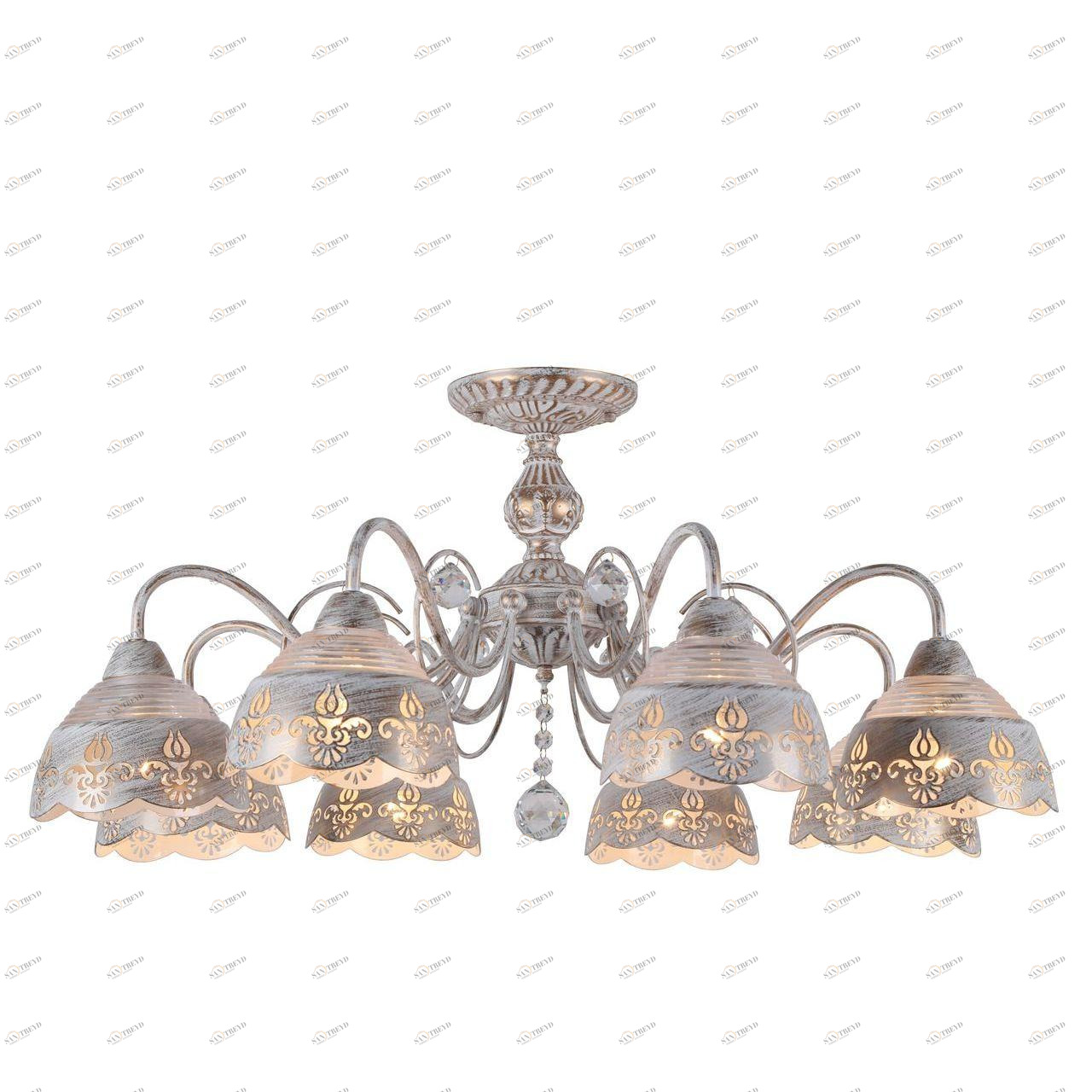Потолочная люстра Arte Lamp Sicilia A9106PL-8WG ARTE LAMP ДИЗАЙНЕРСКИЕ, SICILIA 109060 Бежевый 
