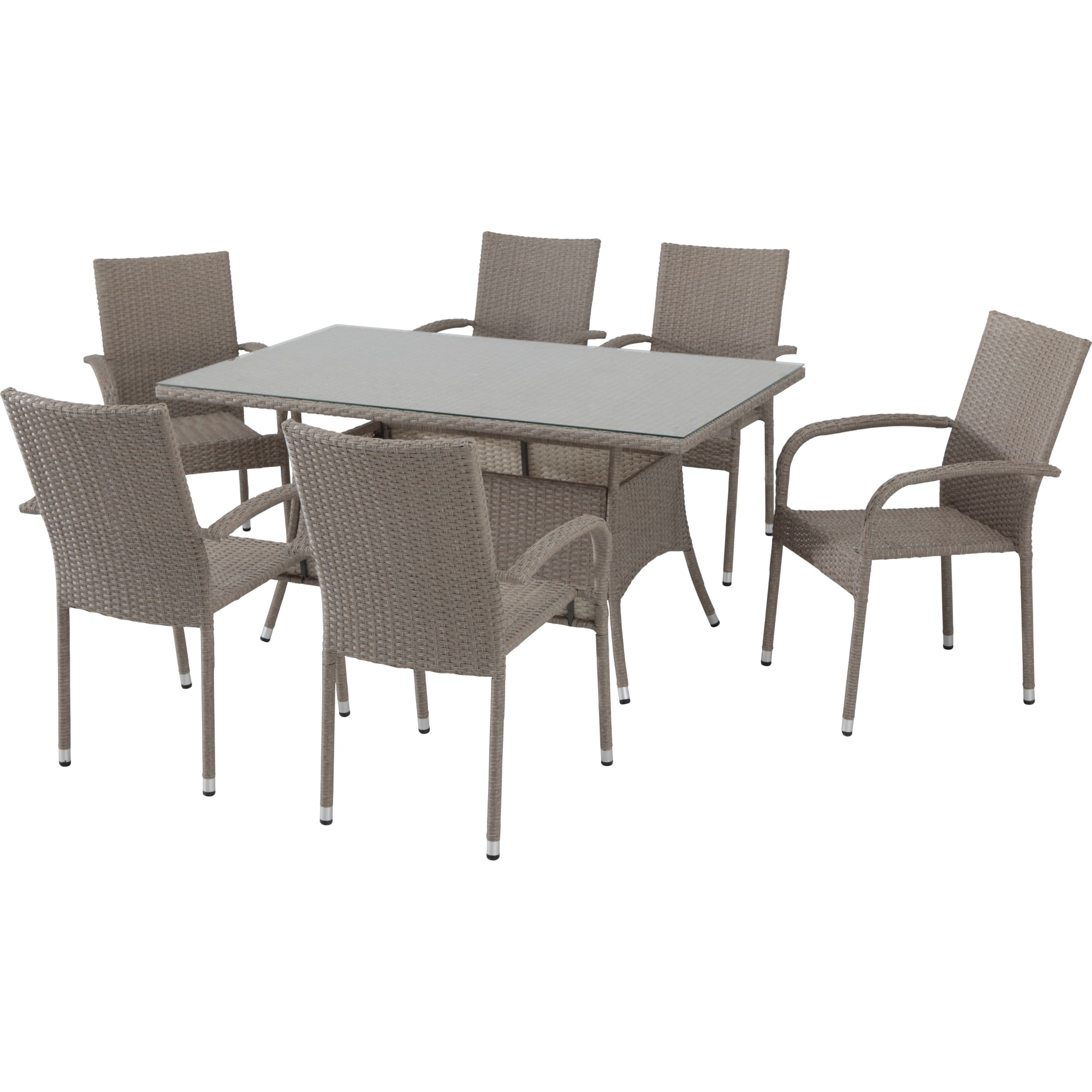 82467031 Стол садовый 75x150 см сталь/полиротанг Santreyd  - Вид №1